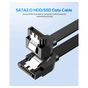 Кабель для передачі даних SATA 3 Data Cable 0.5m 90° corner US217 Black Ugreen (30797) - зменшене зображення 2