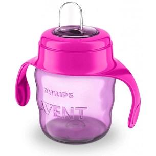 Поїльник-непроливайка Philips AVENT з м'яким носиком 200 мл рожевий, 6 міс+ (SCF551/03) зображення 1