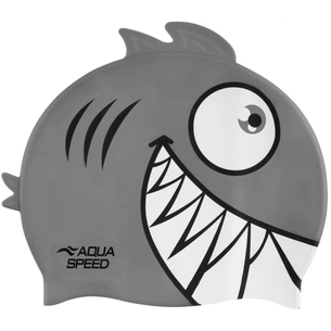 Шапка для плавання Aqua Speed Zoo Pirana 246-26 9701 сірий Діт OSFM (5908217697011) зображення 1