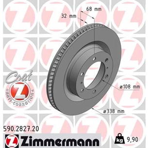 Гальмівний диск ZIMMERMANN 590.2827.20 зображення 1