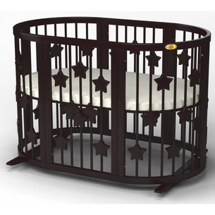 Ліжечко Ingvart SMART BED OVAL із зірочками венге (2351401) зображення 1