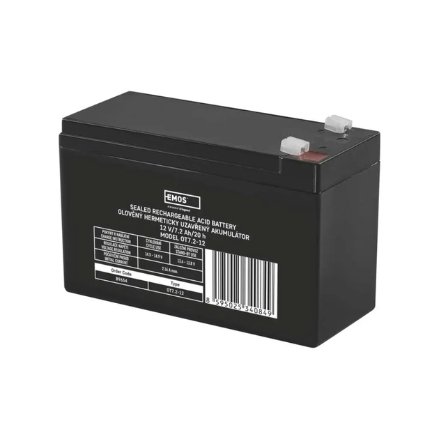 Батарея до ДБЖ EMOS 12V 7.2Ah (B9654) - зображення 1