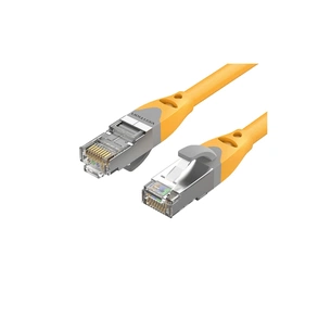 Патч-корд 0.5м, S/FTP cat 6A RJ-45 yellow Vention (IBHYD) зображення 1