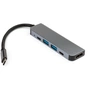 Концентратор Vinga Type-C to 4K HDMI+2*USB3.0+PD+USB-C 3.1 Gen1 aluminum (VCPHTC5AL) - уменьшенное изображение 2