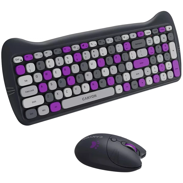 Комплект Canyon HSET-W6 Kitty Edition Wireless UA Violet (CNS-HSETW6VT) - picture 4