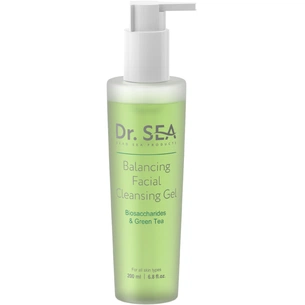 Гель для вмивання Dr. Sea Балансуючий З комплексом біосахаридів та зеленим чаєм 200 мл (7293720020837) зображення 1
