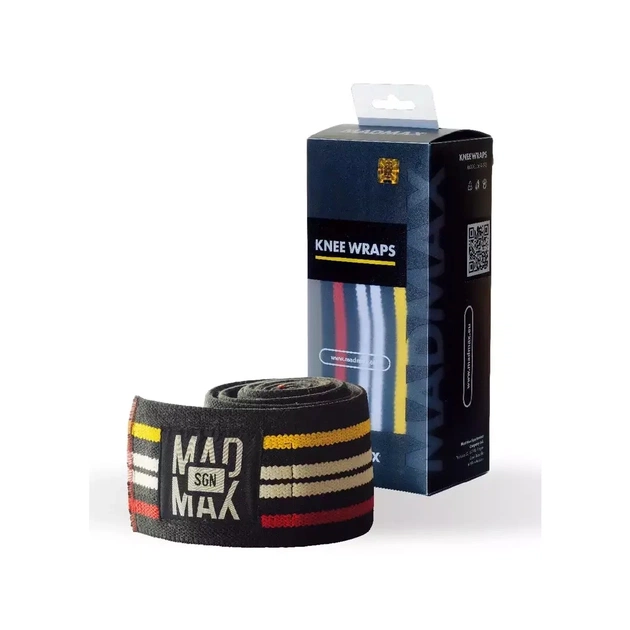 Бинт для спорту MadMax на коліна Knee Wraps Black (MFA-292-U) - зображення 1