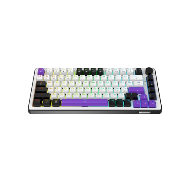 Клавіатура Hator Hellyberry HK75 Mechanical Linear RGB Wireless/Bluetooth/USB UA White/Violet (HK75_wireless) - picture 2