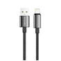 Дата кабель USB 2.0 AM to Lightning 2.0m 3A zinc alloy braided black ColorWay (CW-CBUL099-BK) - уменьшенное изображение 3