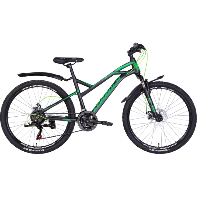 Велосипед Formula 26" Drift AM DD рама-16,5" 2022 Black/Green (OPS-FR-26-659) - изображение 1