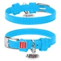 Нашийник для тварин WAUDOG Glamour з QR паспортом без прикрас XS Ш 15 мм блакитний (32702) - зменшене зображення 1