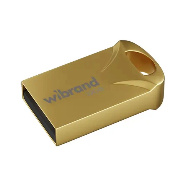 USB флеш накопичувач Wibrand 32GB Hawk Gold USB 2.0 (WI2.0/HA32M1G) - зображення 1