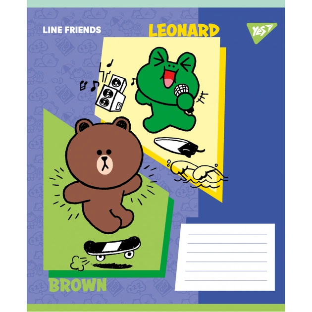Зошит Yes Line Friends Funny А5 24 аркушів лінія (767644) - зображення 3