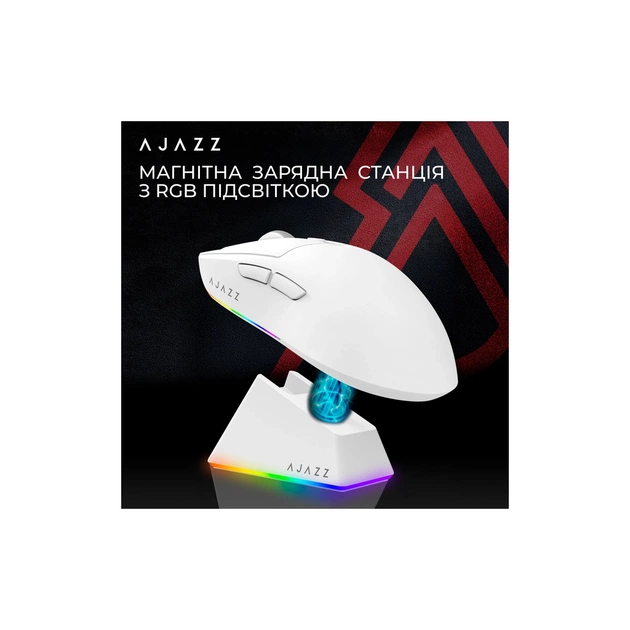 Мишка Ajazz AJ139 V2 MC Wireless/Bluetooth/USB White (AJ139-V2-MC-W) - picture 6