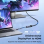 Кабель мультимедийный DisplayPort M to HDMI M 4K60Hz 18Gbps HDR10 3D Ugreen (95418) - уменьшенное изображение 6