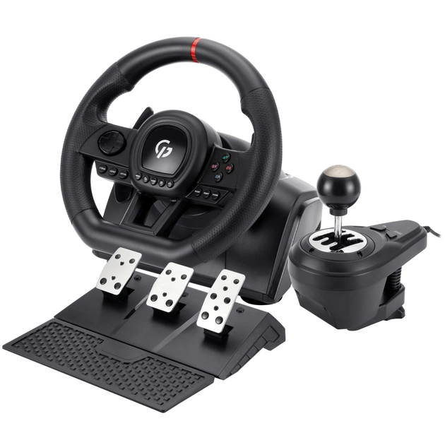 Кермо GamePro RW038PM з педалями та коробкою передач PC/XBOX360/XBOXONE/SWITCH/PS3/PS4 (RW038PM) - picture 1