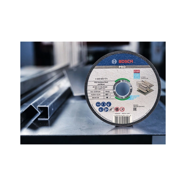 Круг відрізний Bosch Professional Stand по металу, 125х1.0х22.2мм, 10шт (2.608.603.255) - picture 4
