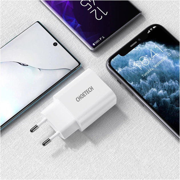 Зарядний пристрій Choetech USB-C PD20W white (Q5004-V5) - picture 4