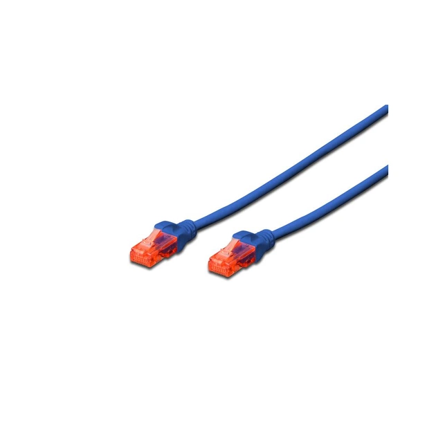 Патч-корд 3м, UTP, cat.6, CCA, AWG 26/7, PVC, blue Digitus (DK-1612-030/B) - зображення 1