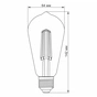 Лампочка Videx Filament ST64FAD 6W E27 2200K 220V (VL-ST64FAD-06272) - зменшене зображення 3