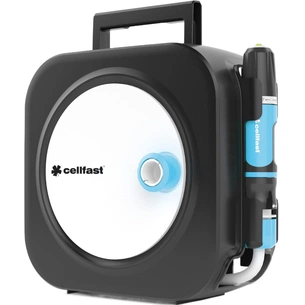 Шланг для поливу Cellfast на катушці ERGO XS, 10+2м, шланга 3/8", комплект конекторів та зрошувач ERGO (55-400) зображення 1
