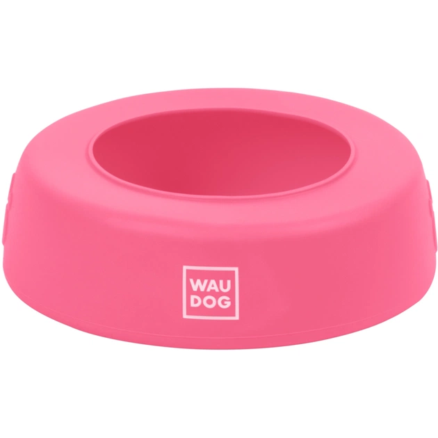 Посуда для собак WAUDOG Silicone Миска-непроливайка 1 л розовая (50797) - изображение 1