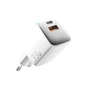 Зарядний пристрій Essager 1xUSB + 1xUSB-C 33W GaN white (ECTAC-JXB02-Z) - зменшене зображення 1