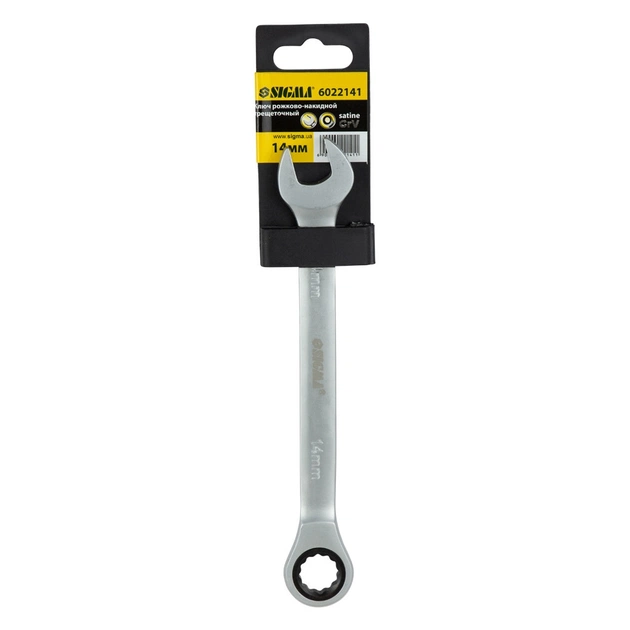 Ключ Sigma ріжково-накидний з тріскачкою 14мм CrV satine (6022141) - picture 6