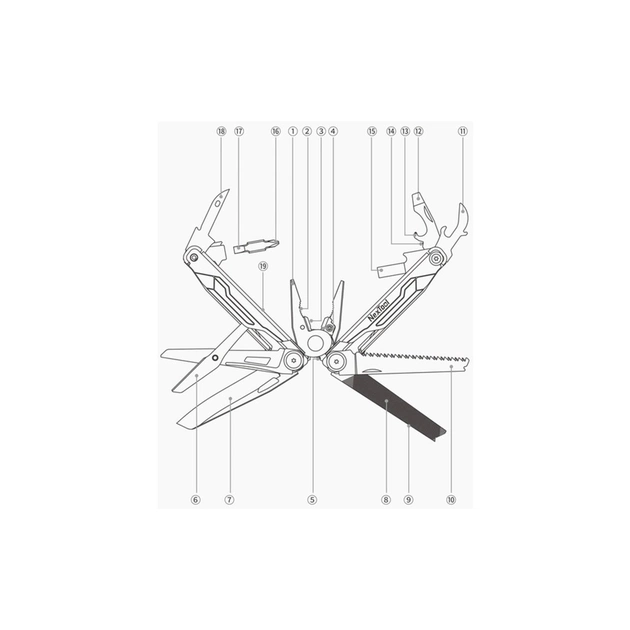Мультитул Xiaomi NexTool Flagship Сaptain Multifunctional Knife Silver (NE20214) - picture 9