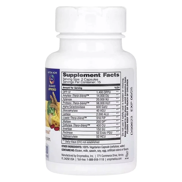 Пробіотики Enzymedica Травні ферменти, Digest Spectrum, 30 капсул (ENZ-29170) - зображення 2