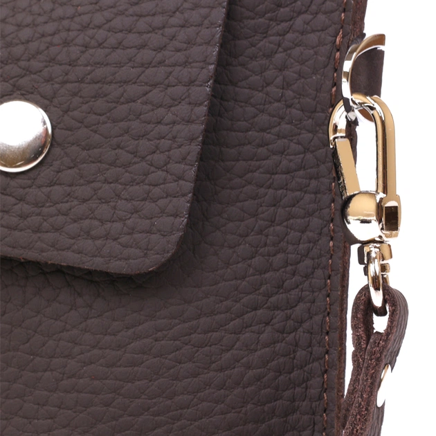 Косметичка Shvigel Шкіряна матова тревел Коричнева (16418) - зображення 6