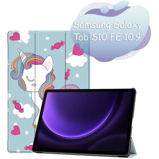 Чехол для планшета BeCover Smart Case Samsung Galaxy Tab S10 FE (SM-X520/SM-X526) 10.9" Unicorn (713293) - изображение 1