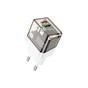 Зарядний пристрій BOROFONE BA80A Scenery 1xUSB-C PD20W + 1xUSB QC3.0 Transparent Black (6941991105159) - уменьшенное изображение 1