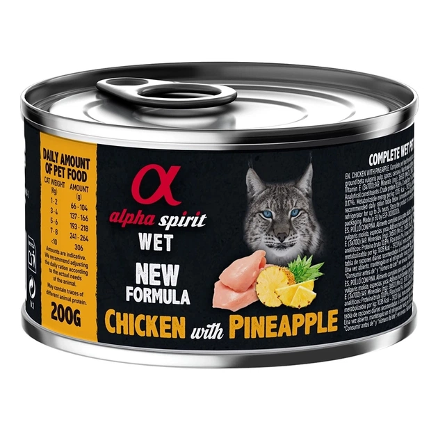 Консерви для котів Alpha Spirit Chicken with Pineapple for Adult Cat 200 г (8436586310363) - зображення 1