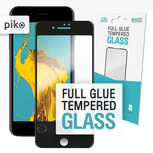 Пленка защитная Piko Full Glue iPhone SE 2020 black (1283126501418) - изображение 1