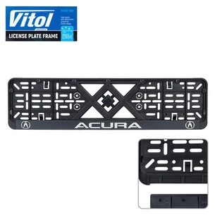 Рамка номерного знака Vitol з рельєфним написом ACURA (RN-VCH-15650-SR-AC) зображення 1