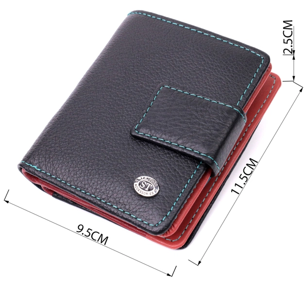 Гаманець ST Leather З натуральної шкіри Чорний (19436) - зображення 3