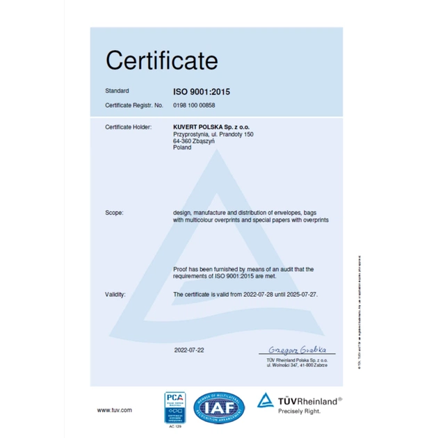 Подарунковий пакет Куверт Ecobag, 24х10х36 см білий (106101040000) - picture 2