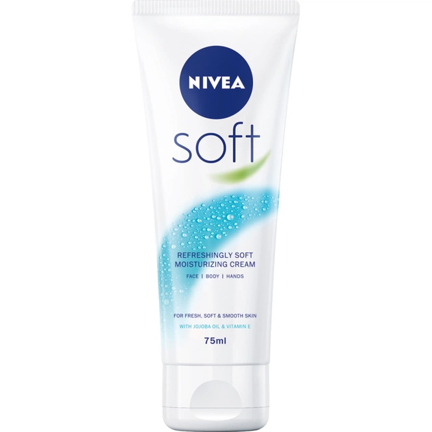 Крем для обличчя Nivea Soft Освіжаючий зволожувальний Для обличчя, рук та тіла 75 мл (4005900008954/4005808890576/4006000009599) - зображення 1