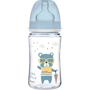 Пляшечка для годування Canpol babies Bonjour Paris з широким отвором 240 мл Синя (35/232_blu) зображення 1