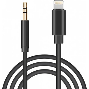 Перехідник Lightning to Jack 3.5 мм black 1.0m XoKo (AUX-001-BK) зображення 1