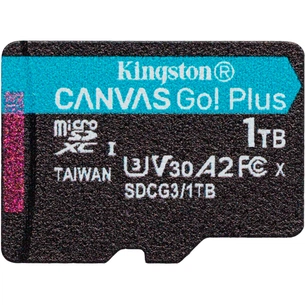 Карта пам'яті Kingston 1TB microSDXC сlass 10 UHS-I U3 V30 A2 Canvas Go Plus G4 (SDCG4/1TBSP) зображення 1