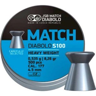 Пульки JSB Match HW 4,51 мм , 0,535 г, 500 шт/уп (000026-500) зображення 1
