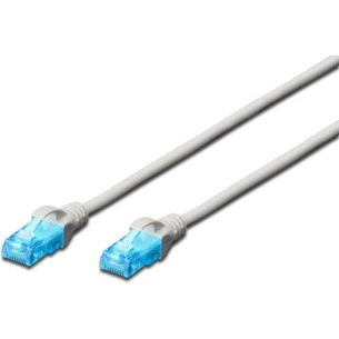 Патч-корд 10м, UTP, cat.5e, AWG 26/7, CCA, PVC, grey Digitus (DK-1512-100) зображення 1