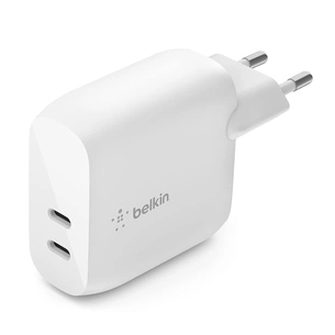Зарядний пристрій Belkin 40W 2хUSB-С PD white (WCB006VFWH) зображення 1