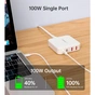 Зарядний пристрій Choetech GaN 2 USB-A / 2 USB-C 100W QC3.0/PD/PPS (PD8008-EU-WH) - зменшене зображення 3