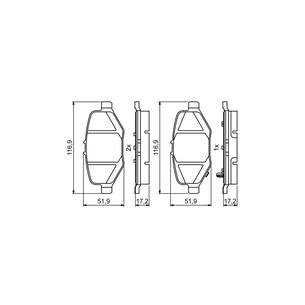 Гальмівні колодки Bosch 0986495397 зображення 1