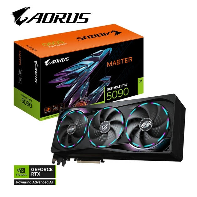 Відеокарта GIGABYTE GeForce RTX5090 32GB AORUS MASTER (GV-N5090AORUS M-32GD) - зображення 11
