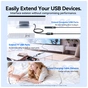 Дата кабель USB 3.2 AM/AF 2.0m 10Gbps PVC black Vention (CBOBH) - зменшене зображення 5