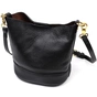 Сумка Vintage Шкіряна жіноча з автономною косметичкою всередині Чорна (22363) - зменшене зображення 2